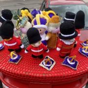 The coronation themed yarn was made by Whitchurch WI.