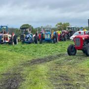 The tractor run took place on a farm near Whixall to raise money for the Horse and Jockey in Northwood.