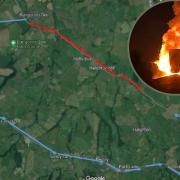 The diversion in place following the fire