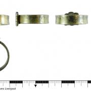 A complete silver gilt post medieval ring