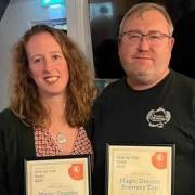 Liz and Richard Lever with their recent awards.