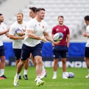 Tom Curry in training for England.