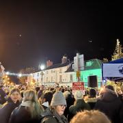 A busy scene in the town centre last November with everyone in a festive mood