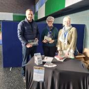 Robert Macey with Hazel Price and Rita Docking at the stall