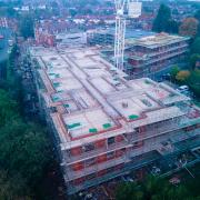 Work is progressing well at the housing and health hub at the Pauls Moss site