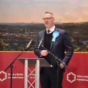TELFORD COPYRIGHT Mike Sheridan - Conservative candidate and incumbent John Campion during the Police and Crime Commissioner election count for the West Midlands at Telford Tennis Centre on Friday, May 3, 2024..
