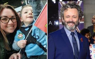 Charlotte and Louis Perrin, left, have seen their cause backed by Michael Sheen, right